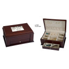 Caja joyero relojero madera y plata bilaminada LU7305