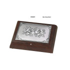 Caja madera y plata bilaminada relojes y joyas 6049-2