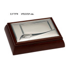 Caja madera y plata bilaminada relojes y joyas LU7370-1