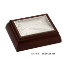 Caja madera y plata bilaminada relojes y joyas LU7371-1