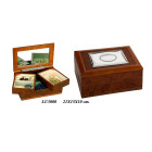 Caja joyero relojero madera y plata bilaminada LU3000