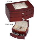 Caja joyero relojero madera y plata bilaminada LU7434