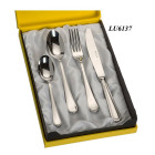 Set cubiertos cuchara cuchillo tenedor cucharilla café acero LU6137