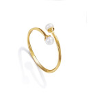 Viceroy anillo 4061a012-66 plata dorada perla mujer