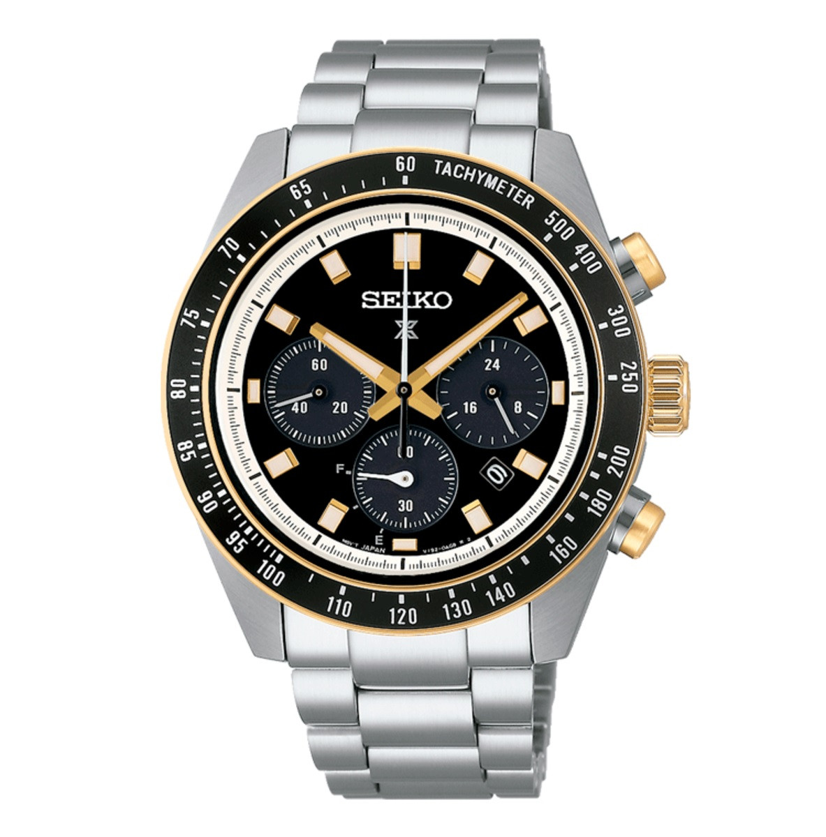 SSC941P1 Seiko Prospex Speedtimer solar bisel negro y dorado para