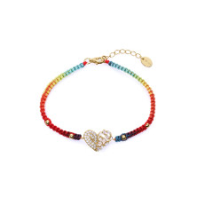 Pulsera Viceroy 13237P100-39 plata dorada corazon mujer