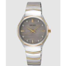 Reloj Seiko SUR616P1 reloj pulsera bicolor Ladies diamantes