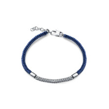 Viceroy pulsera 13258P000-93 plata y piel azul