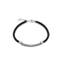Viceroy pulsera 13258P000-95 plata y piel negra