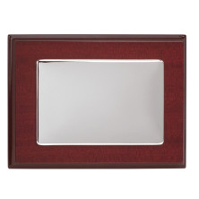 Placa de plata lisa brillo 32x24,5 cm exterior 22x15,5 cm