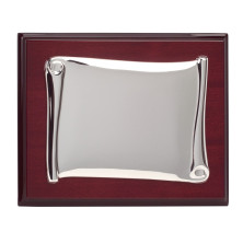 Placa de plata pergamino 32X24,5 cm exterior 24x17 cm