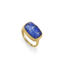 Viceroy anillo 2341a018-43 plata dorada con piedra azul