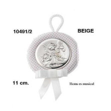 Medalla cuna ángel custodio bebé musical