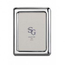 Portafotos marco de plata liso redondeado 15X20 cm