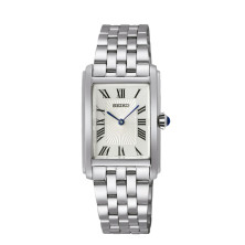 Reloj Seiko SWR083P1 rectangular esfera blanca mujer