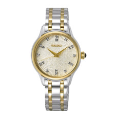 Reloj Seiko SRZ550P1 redondo bicolor diamantes mujer