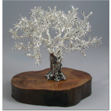 Olivo árbol plateado decoración 15x16