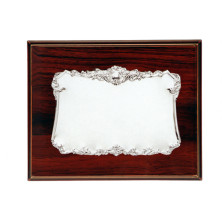 Placa de plata 23x19 cm exterior 17x13 cm plata Ref: p-1161