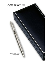 Bolígrafo de plata de ley con estuche p106nk