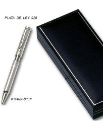 Bolígrafo de plata de ley con estuche p114nk