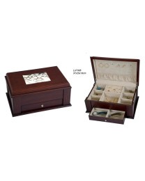 Caja joyero relojero madera y plata bilaminada LU7305