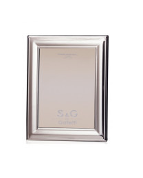 Portafotos marco de plata 925 18X24 cm liso con forma almendra