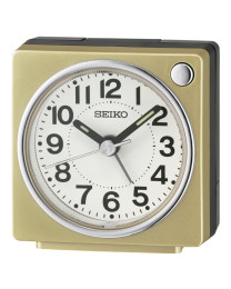 Reloj Seiko despertador QHE196G cuadrado dorado