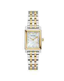 Reloj Bulova 96P220 acero bicolor rectangular diamantes mujer