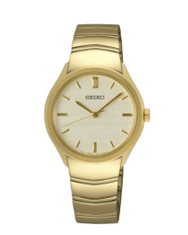 Reloj Seiko SUR552P1 redondo dorado mujer