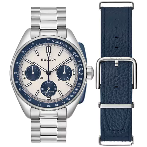 98K112  Bulova Lunar Pilot acero 43 mm reloj esfera blanca