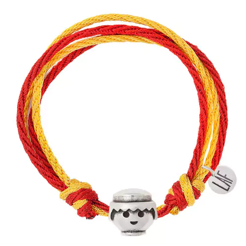 Pulsera joyas Playmobil click rojo amarillo CP00063 doble marea