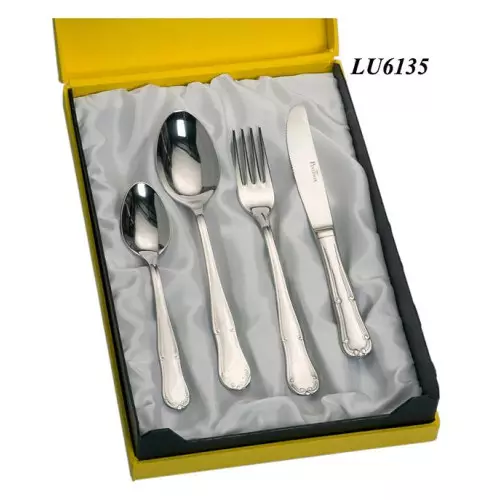 Set cubiertos cuchara cuchillo tenedor cucharilla café acero LU6135