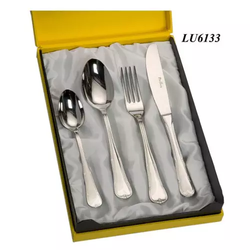 Set cubiertos cuchara cuchillo tenedor cucharilla café acero LU6133