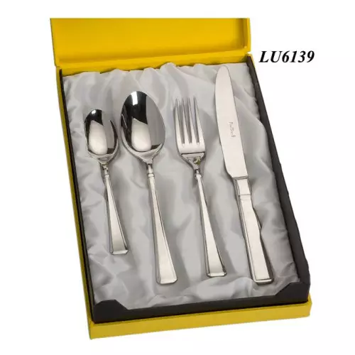 Set cubiertos cuchara cuchillo tenedor cucharilla café acero LU6139