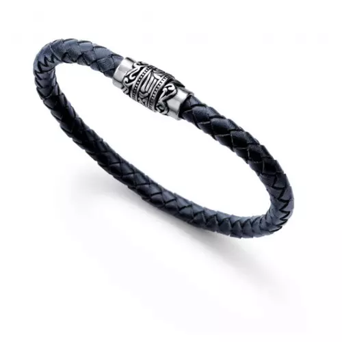 Viceroy pulsera acero cuero 6346p01013 fashion hombre