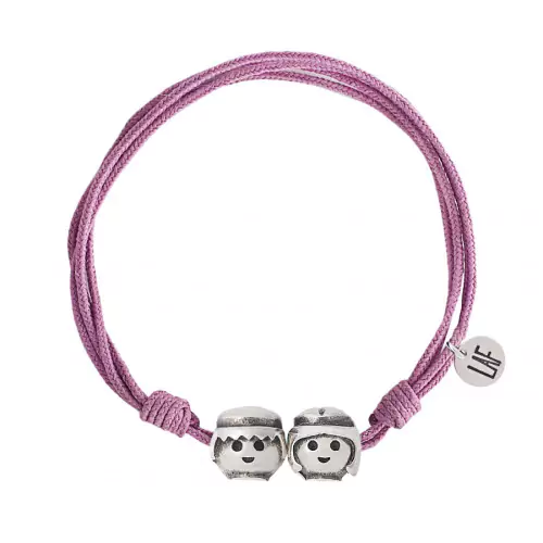 Pulsera joya Playmobil en morado cilck 1019b0021-s él y ella