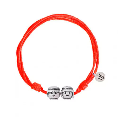 Pulsera joya Playmobil en rojo cilck 1019b00214-s él y ella