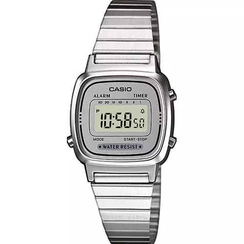 ⚡Reloj Casio plateado Retro Collection correa de malla A700WEMG-9AEF.