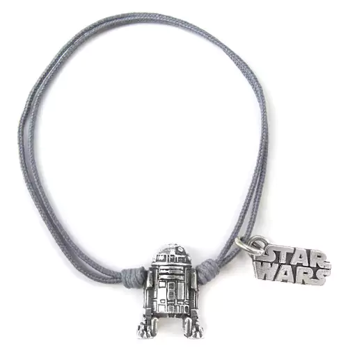 Pulsera Star Wars R2D2 cordón gris