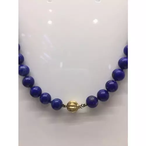 Collar lapislazuli con cierre de oro