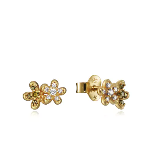 Viceroy pendientes 61073e100-36 flor baño oro mujer