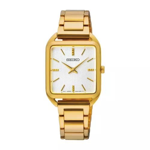 swr078p1 reloj cuadrado Seiko mujer dorado