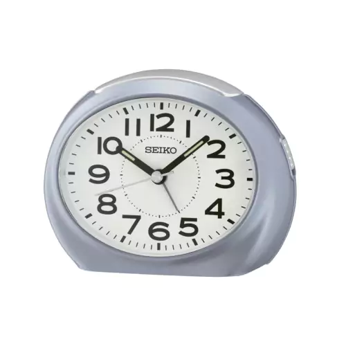 Reloj Seiko despertador qhe193l azul claro