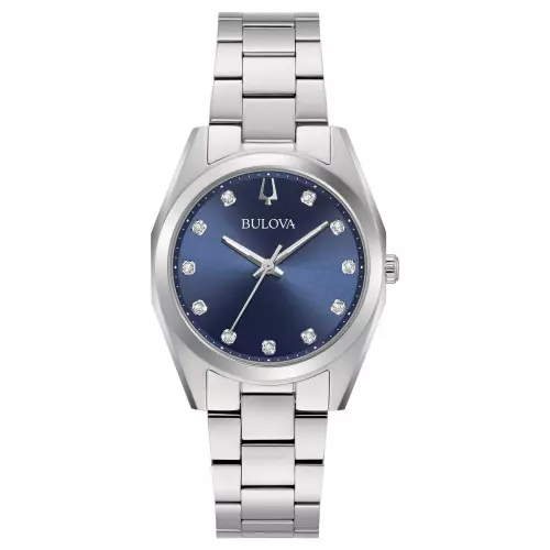 Reloj Bulova 96p229 azul diamantes mujer