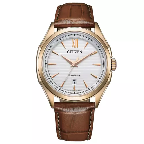 Citizen aw1753-10a reloj dorado piel hombre