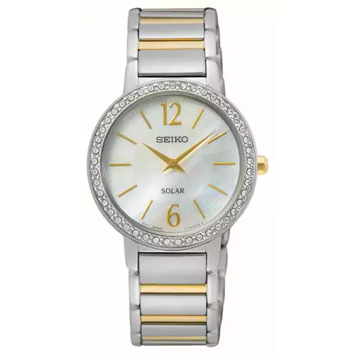 Reloj Seiko sup469p1 solar madreperla bicolor mujer