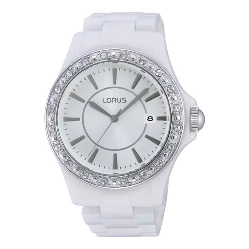 Reloj Lorus RH969EX9 blanco piedras mujer