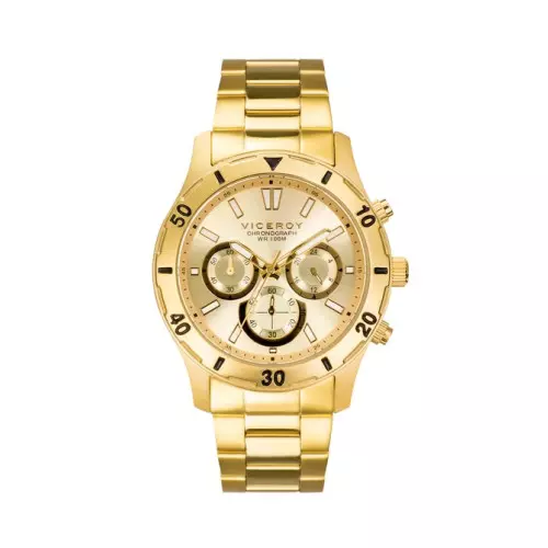 Reloj Viceroy 401135-97 crono acero dorado hombre