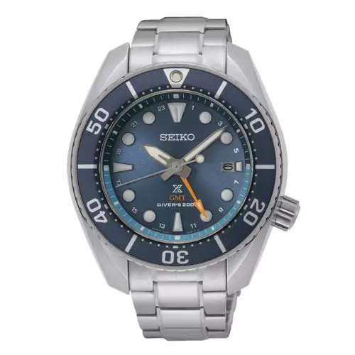 Reloj Seiko SFK001J1 Sumo GMT solar esfera azul