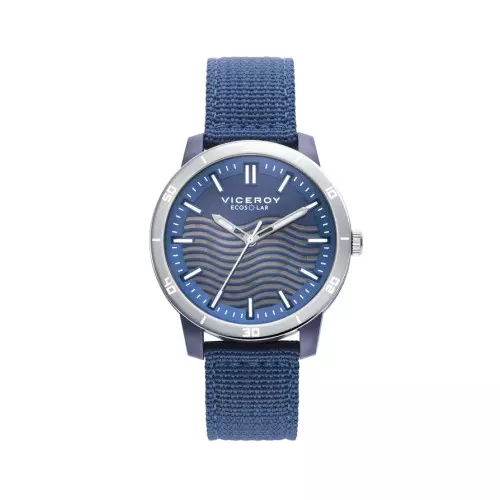 Reloj Viceroy 41133-37 ecosolar nylon esfera azul oscuro hombre